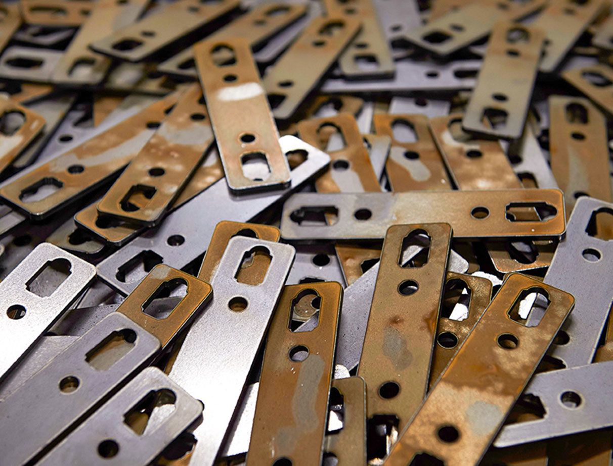 Närbild av detaljer i metall